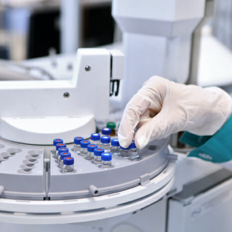 Pharmaceutical testing in a laboratory